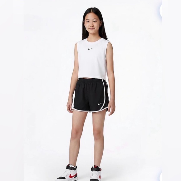 Nike Women's Black and White Athletic Shorts - Picture 2 of 5